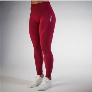 Red seamless Gymshark leggings XS